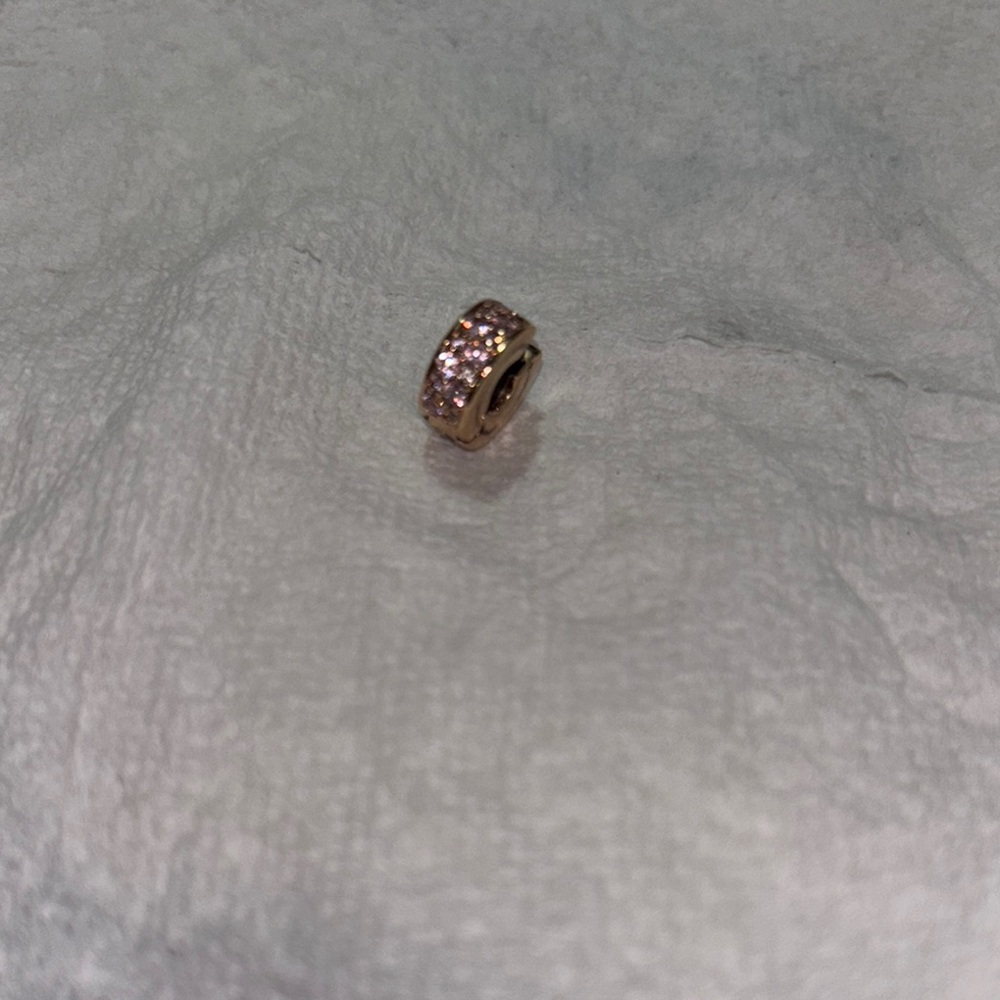 Pandora Pink and Gold charm with Intricate Design